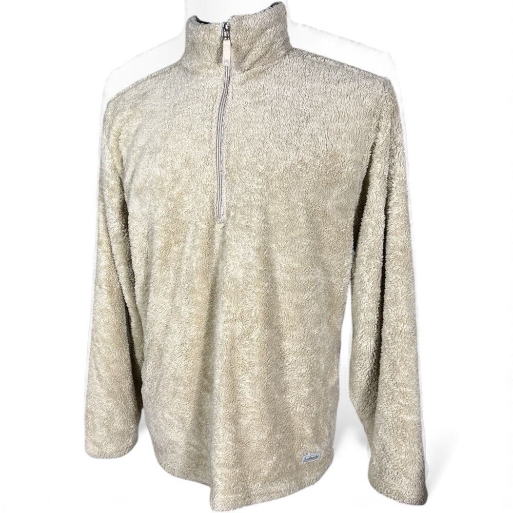 Avalanche 1/4 Zip Fleece Softshell Cream Pullover Sweater Jacket Men’s Size XL